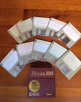 Floppy Disk lotto 10 + Box contenitore dischi PC