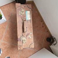 valigia di pelle originale antica