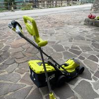 Tagliaerba più decespugliatote a batteria.