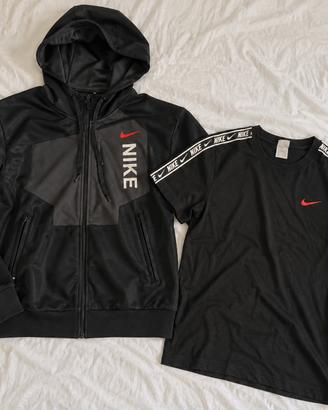 Felpa Nike nera/grigia + maglietta Nike omaggio