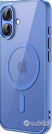 Cover iPhone 16 MagSafe azzurra