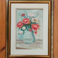 dipinto fiori di F. Nesi