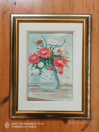 dipinto fiori di F. Nesi