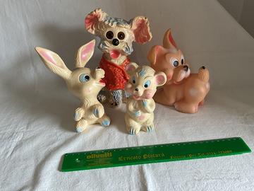 🔴Pupazzi Ledra Ledraplastic animali🟪 lotto 1