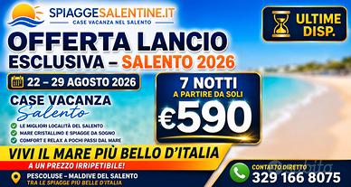 Vivi il mare più bello del salento 22-29 agosto