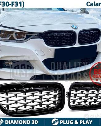 GRIGLIE per BMW Serie 3 F30 F31 Nera Diamond 3d