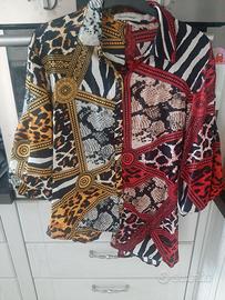 Camicia fantasia leopardo e zebrato