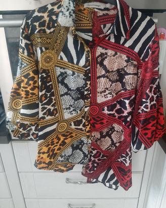 Camicia fantasia leopardo e zebrato