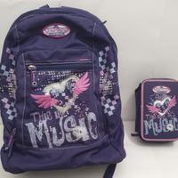 zaino e astuccio Seven viola 