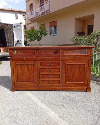 Credenza in MASSON MATIÉE con piana in vetro
