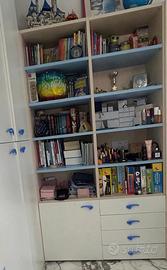 Libreria Moretti  e scrivania con mensole