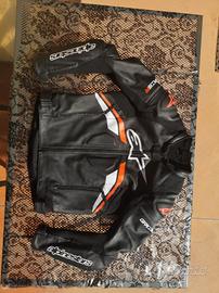 Giacca moto 52 Alpinestars in pelle come NUOVA