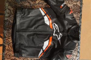 Giacca moto 52 Alpinestars in pelle come NUOVA