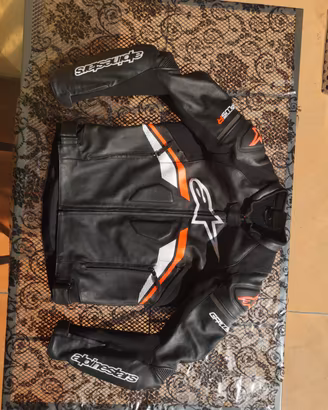Giacca moto 52 Alpinestars in pelle come NUOVA