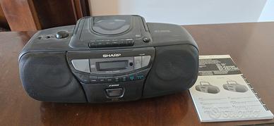 radio lettore cd e cassette sharp qt-x070