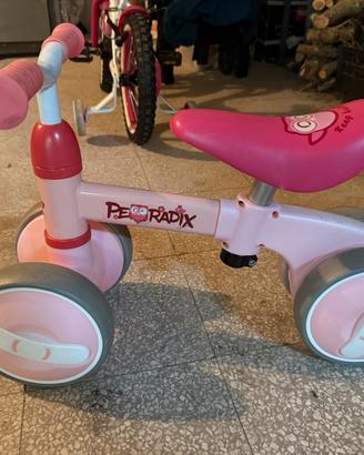 Bici per bambini 4 ruote peradix senza pedali