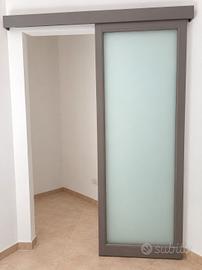 porta scorrevole con binario esterno 