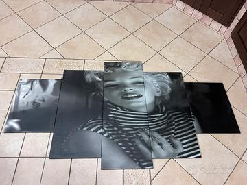 Quadro moderno 5 pezzi Marilyn Monroe
