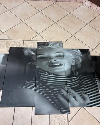 Quadro moderno 5 pezzi Marilyn Monroe