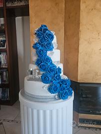 torta scenografica + colonna in polistirolo + nr 2