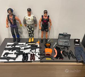 Lotto Vintage 3 Figure Action Man e Dr. X HASBRO