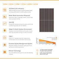 Pannello ZNSHINE 600w 600 Bifacciale Fotovoltaico
