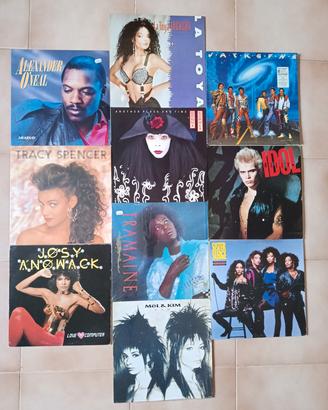 Lotto di 25 Dischi vinile musica dance anni 80 