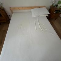 Letto matrimoniale in legno con rete + materasso