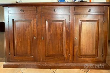 Credenza in legno massello + 2 Librerie  - Usato