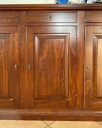 Credenza in legno massello + 2 Librerie  - Usato