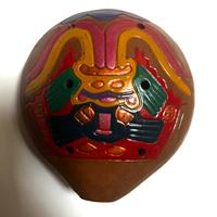 Ocarina Perù terracotta fatta e dipinta a mano