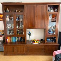 parete attrezzata il legno massiccio