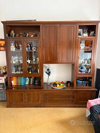 parete attrezzata il legno massiccio