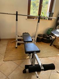 set completo palestra in casa panca bilanciere