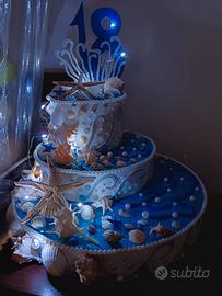 Torta scenica ed addobbi per 18 compleanno