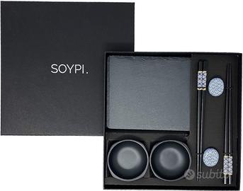 Set per sushi per 2 persone, nero, 10 pezzi SOYIPI