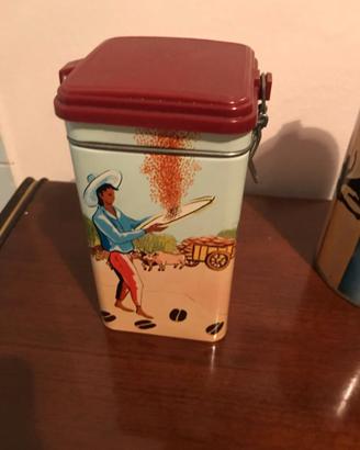 scatola caffè in metallo anni 70