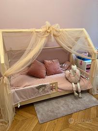 Letto a capanna legno