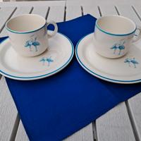 Coppia di Tazze con piatti Pagnossin