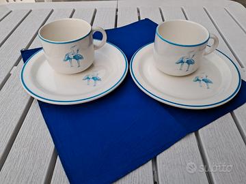 Coppia di Tazze con piatti Pagnossin
