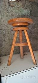 Sgabello Legno  Girevole Regolabile Svedese