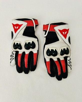 DAINESE MIG C2 guanti moto unisex TG.M biano/rosso