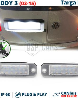 Placchette Luci TARGA LED PER VW Caddy 3 CANbus