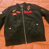 Bomber nero con applicazioni marca Jennifer 