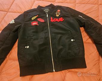Bomber nero con applicazioni marca Jennifer 