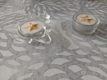 Mini porta candele natalizio + due candele