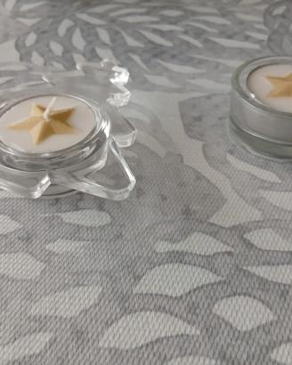 Mini porta candele natalizio + due candele