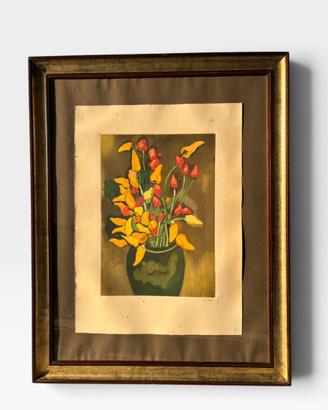 Renato Guttuso – Vaso con peperoncini