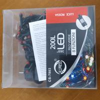 luci natale 200 led + trasformatore 2 pin 31v 3.6w
