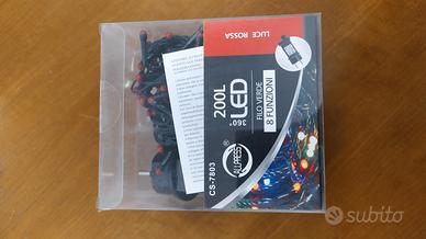 luci natale 200 led + trasformatore 2 pin 31v 3.6w
